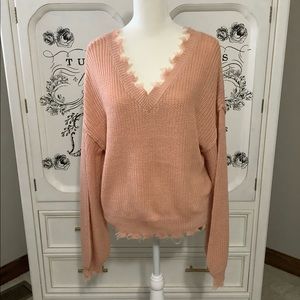 Peach pullover sweater